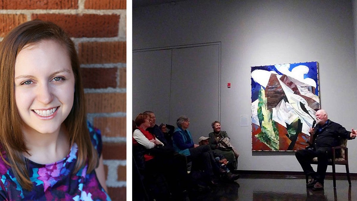 Curator Danielle Knapp and artist George Green