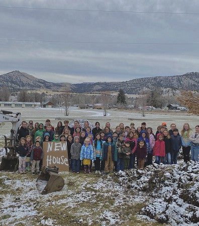 photograph of the children from Willow's groundbreaking.