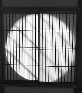 A photograph of a Japanese Ryokan window. 