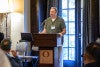 Photograph of a speaker from the SCYP kick-off meeting. 