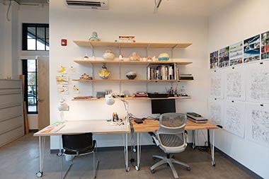 510 Oak shelving and desk