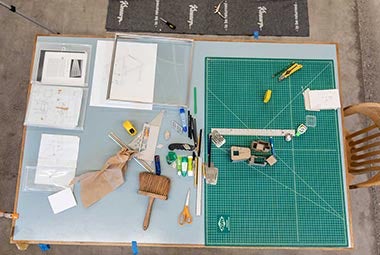 work table at 510 Oak