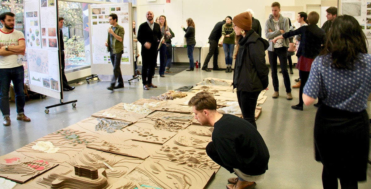 Students at architecture review