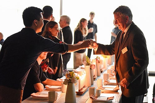toasting at table