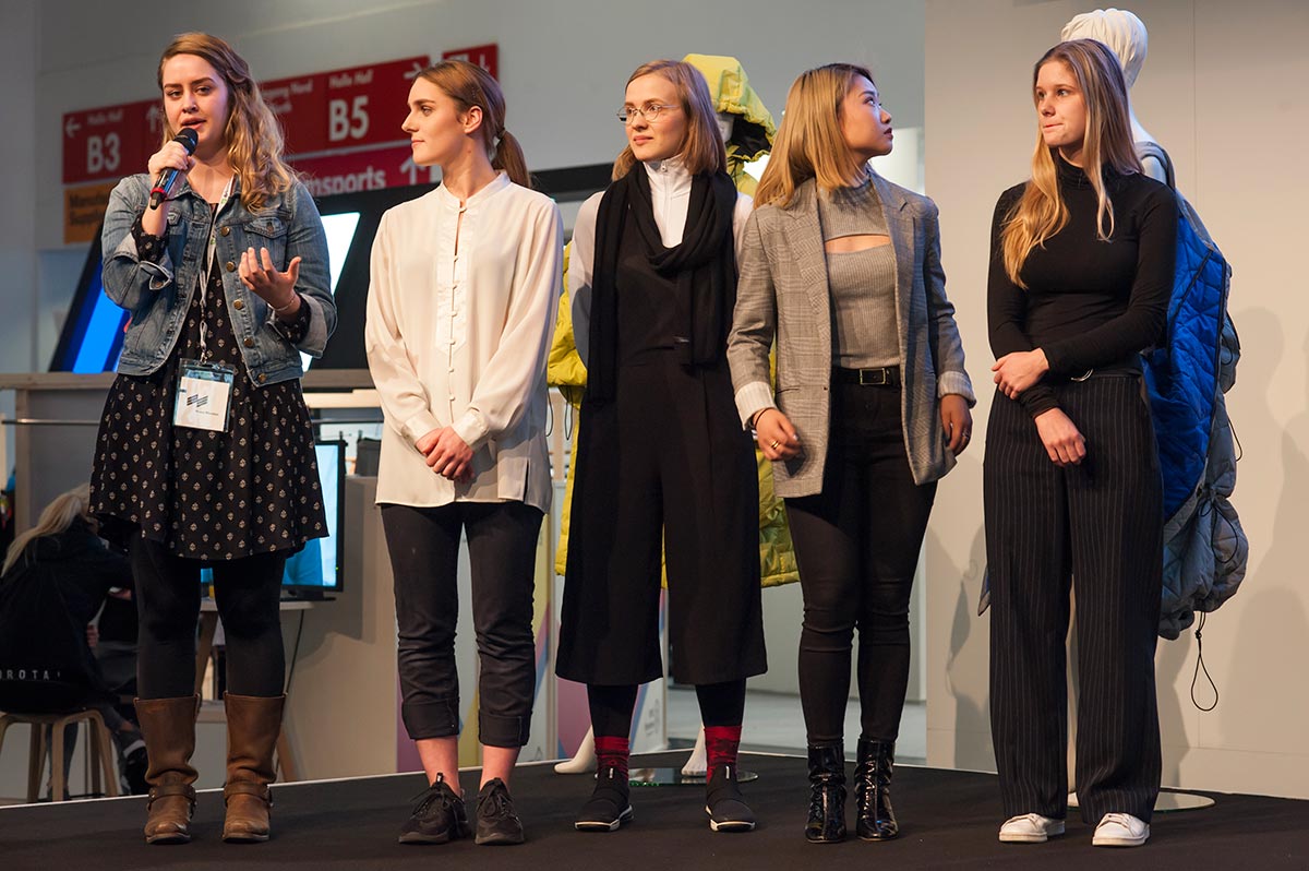 click to enlarge Olivia Echols and team members