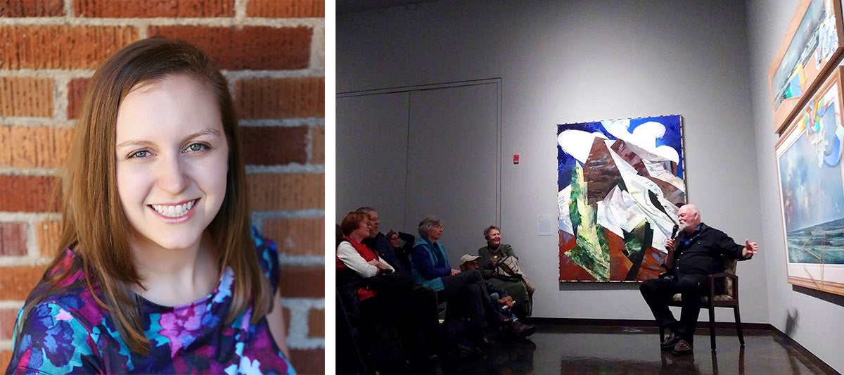 Curator Danielle Knapp and artist George Green