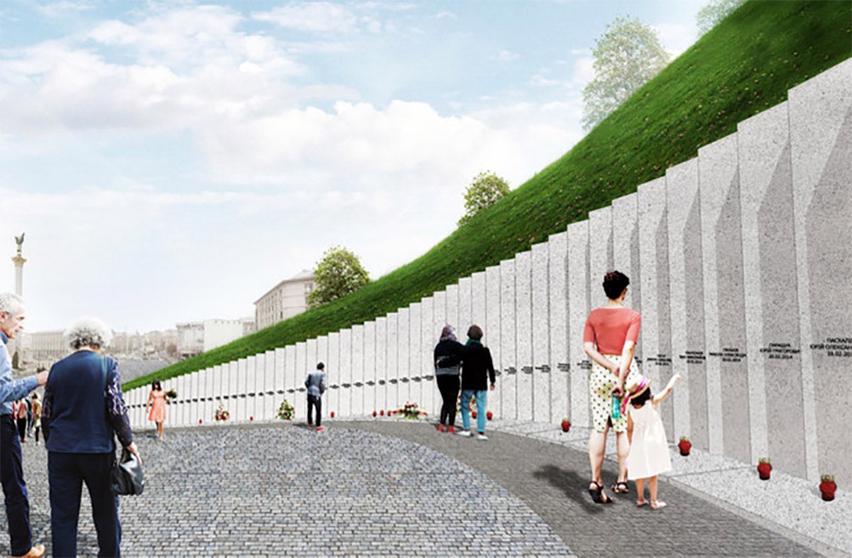 Rendering of Euromaidan memorial in Kiev
