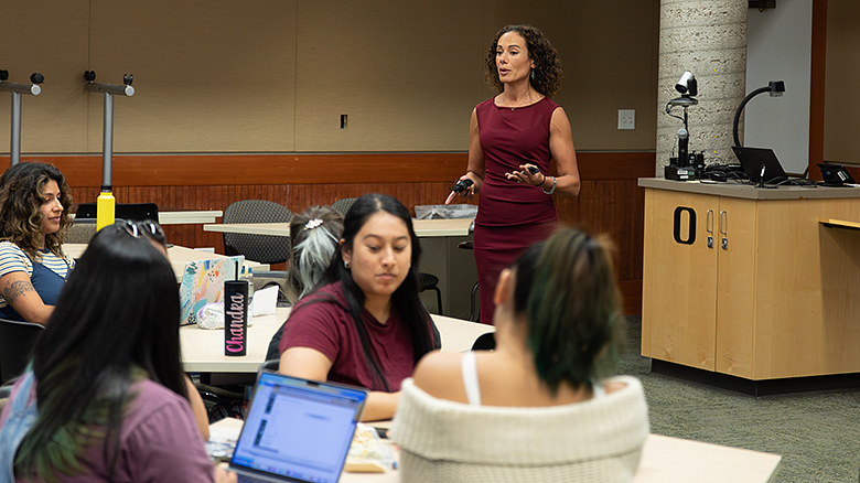 Professor Rhonda Nese teaching a SPED class