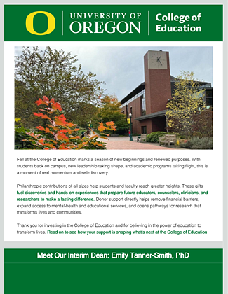 Impact news cover for Fall 2025