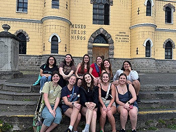 Ellie Hein with a group of individuals in Costa Rica
