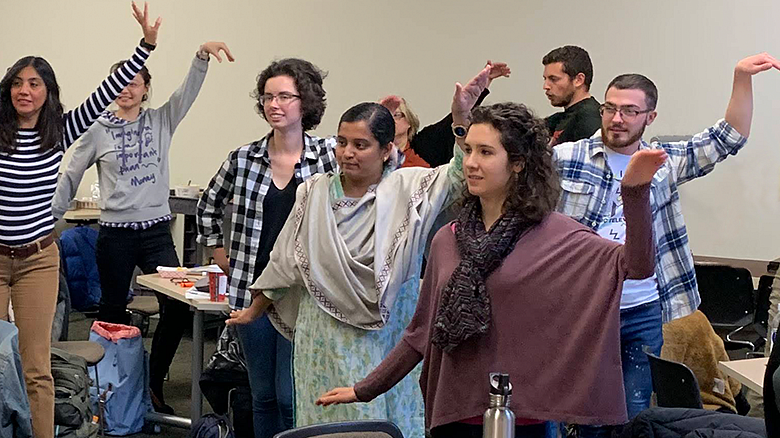 UOTeach student cohort in lesson in a classroom