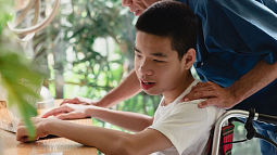 image of special education student sitting in wheelchair