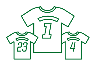 Line art of jerseys.