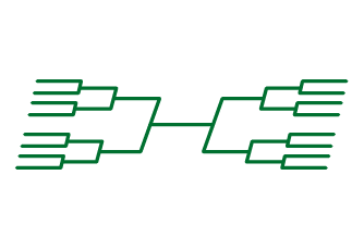 Line art of tournament brackets.