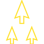 .Dorative: yellow mouse cursors representing trees