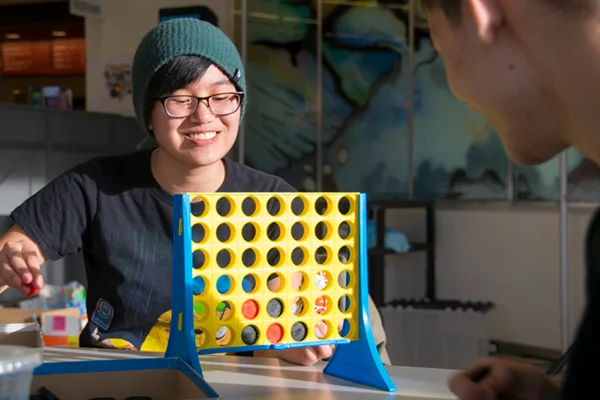 Duck playing Connect the Dots