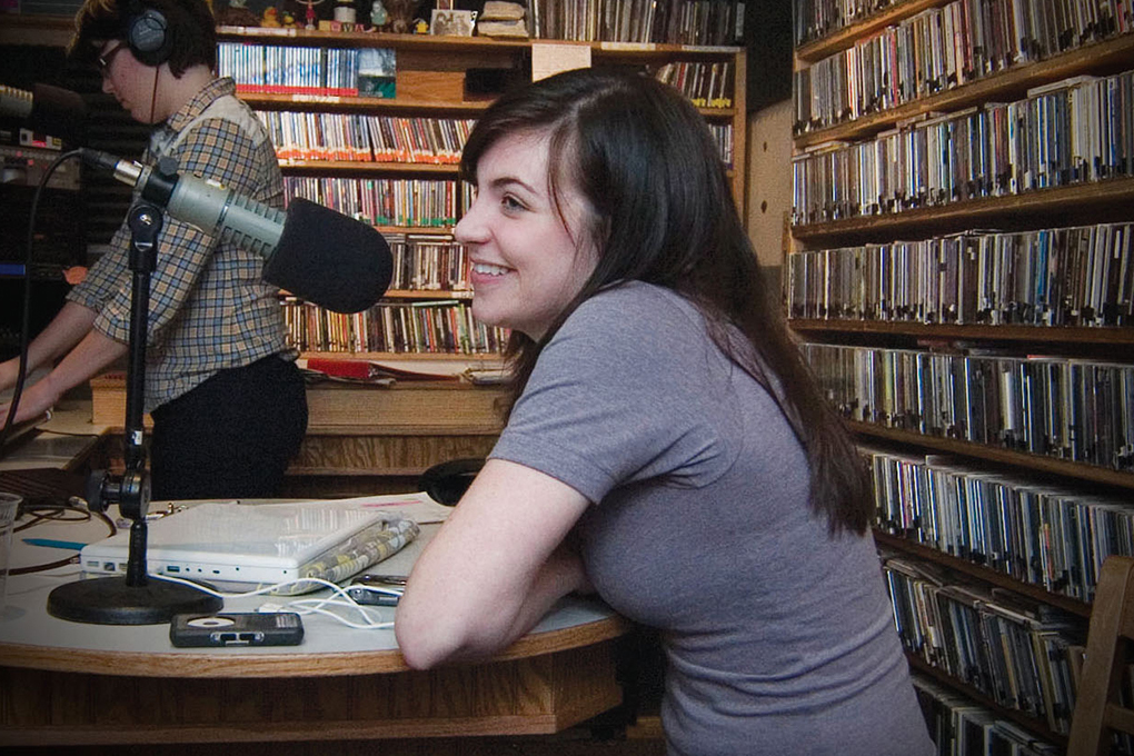 Woman Radio Announcer at KWVA 88.1