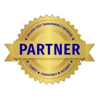Round seal that says Partner in the College Cost Transparency Initiative - Clarity, Consistency, Accuracy