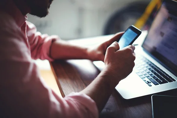 Phone and laptop