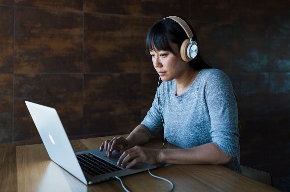 Woman with laptop