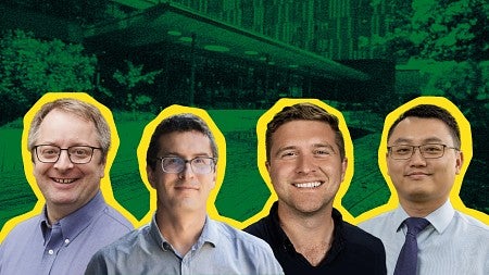 collage of 4 headshots of university of Oregon faculty