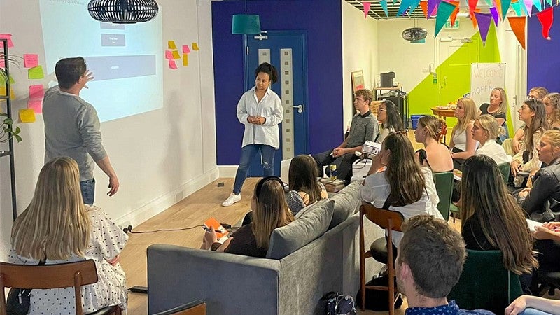 SOJC Public Relations students visit the Hoffman PR Agency in London
