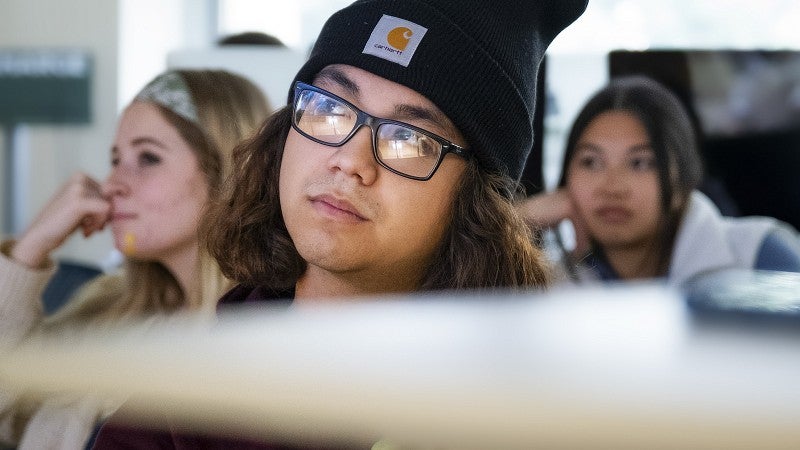 a student in class