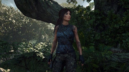 screenshot of the 2015 video game with Lara Croft