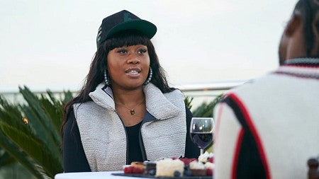 Tylynn Burns on the set of Sweet Life: Los Angeles