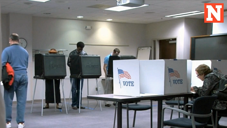 voters at the polls