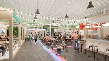artist rendering of a resilience hub