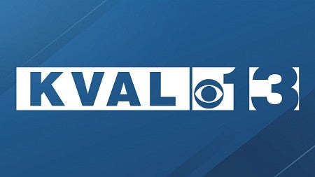 KVAL CBS 13 logo on a blue background