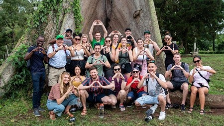 The Media in Ghana group at the Aburi Botanical Gardens during our first week in Ghana.