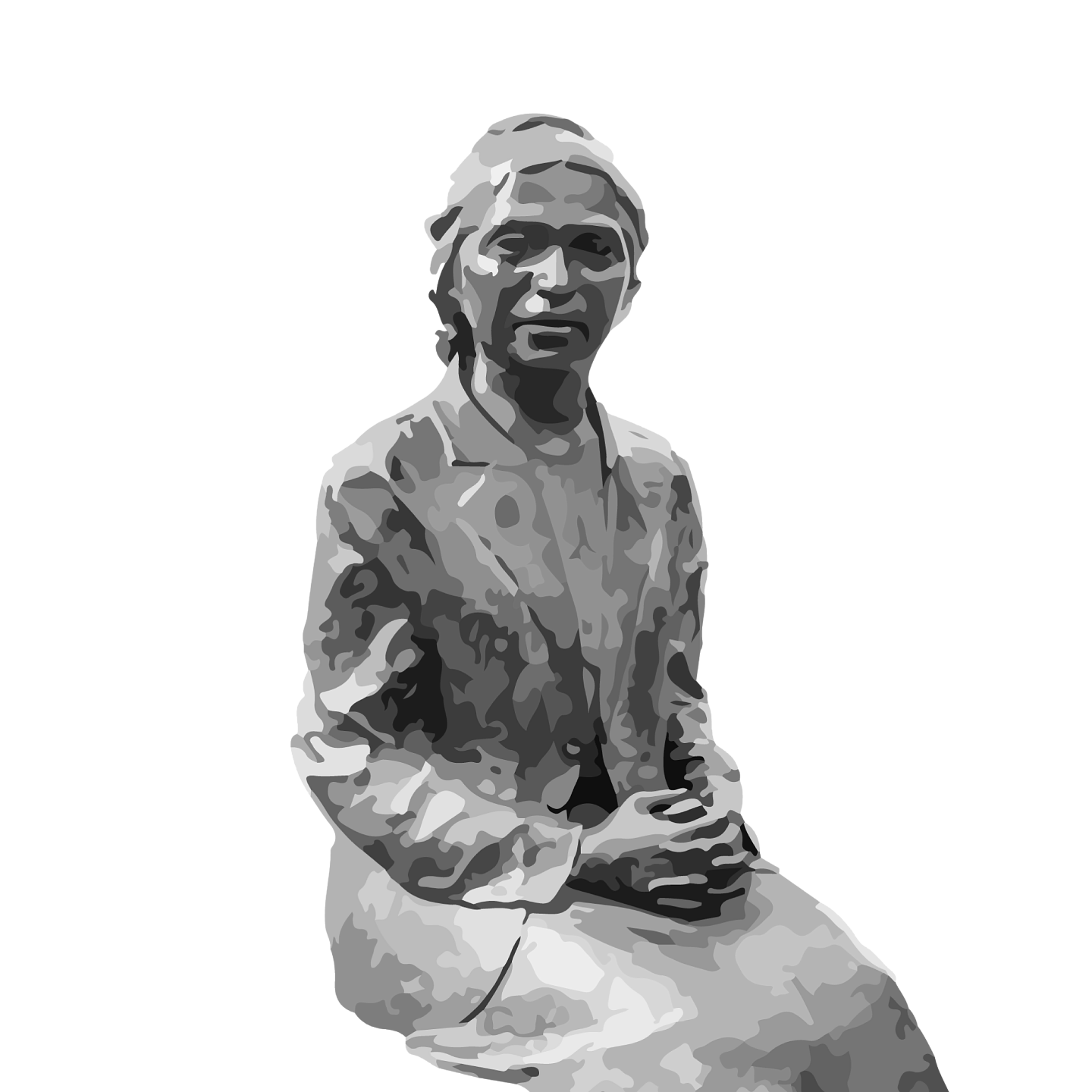 black and white illustration of Rosa Parks