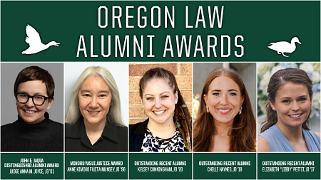 2025 Oregon Law Alumni Awards Recipients
