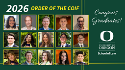 Oregon Law Order of the Coif Inductees for 2026
