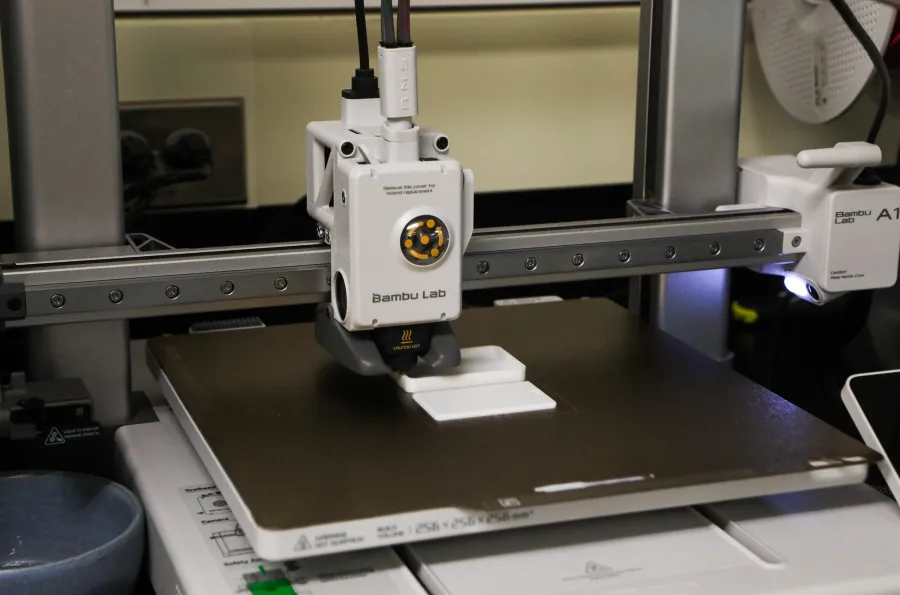 Close up of FDM 3D Printer Running