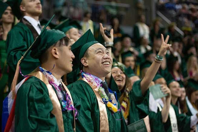 Graduates in Matthew Knight Arena