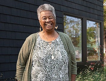A smiling Lyllye Reynolds-Parker