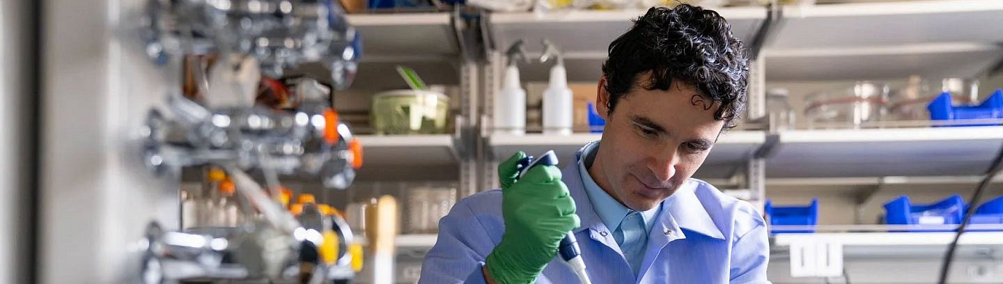 a scientist working in a lab