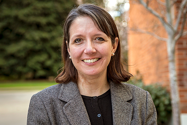 a portrait of Nicole Dahmen taken outdoors 