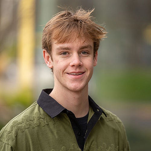 Noah Conklin, sophomore from Carmel, California and Denmark