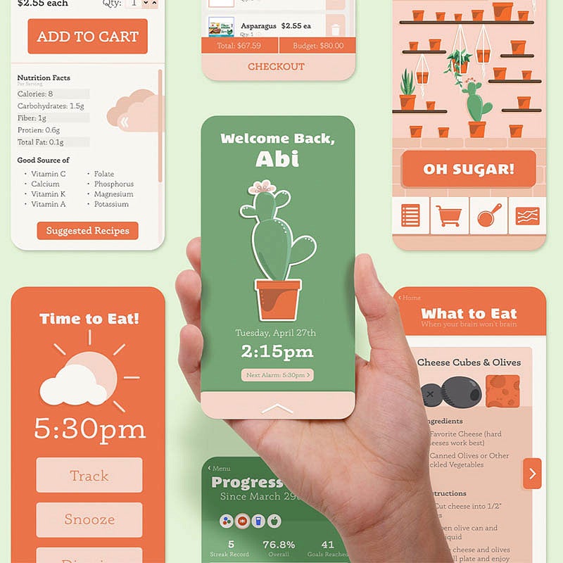 Abi Carlson / Oh Sugar eating app for ADHD