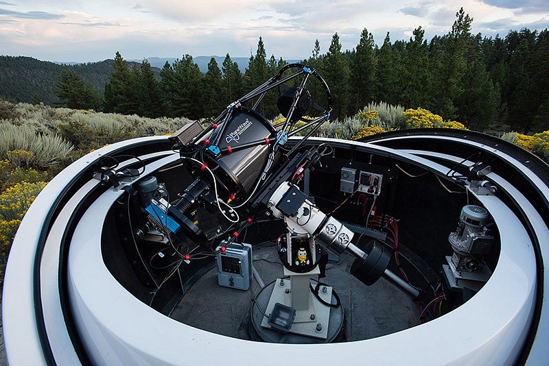 The newest telescope at the observatory, nicknamed “the Robbins”
