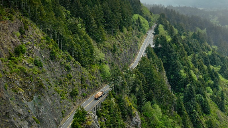 Steep cliffside on the Oregon Coast