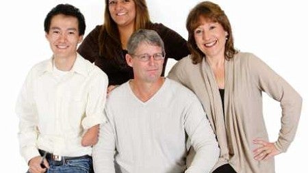 The Harris family, from left: Wyatt, Margie, Cal, and Midge. Photograph courtesy Wyatt Harris