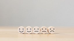 survey five feeling faces wooden icons