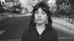 Andi Butts, a poet in the Kidd creative writing workshops (credit: Dustin Whitaker, University Communications)