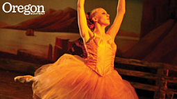 Ballet Fantastique's rehearsal for "As You Like It: A Wild West Ballet" with Hannah Bontrager, performed at the Hult Center for the Performing Arts. Photograph by Greg Burns