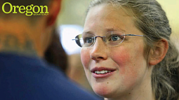 Katie Dwyer '10, MA '12, completed her first Inside-Out course at Oregon State Penitentiary in 2007. The Mitchell Scholar is now working to launch the program in Northern Ireland. Photograph by Tiffany Kimmel